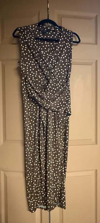 Rachel Rachel Roy Dresses & Skirts - Rachel Rachel Roy Sleeveless Draped Polka Dot Midi Dress
